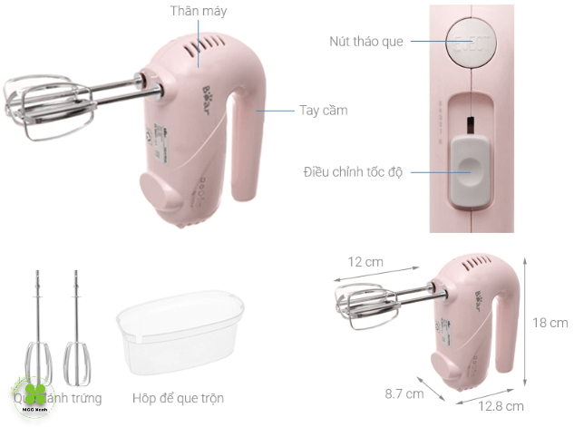 Máy đánh trứng cầm tay Bear