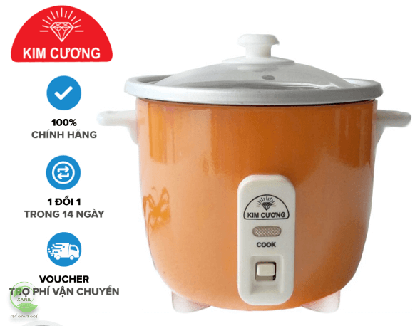 Nồi cơm điện mini nắp rời KIM CƯƠNG 0.3lít